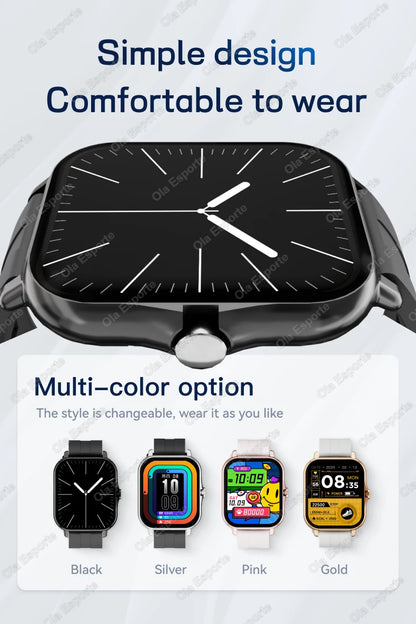 1,83" Smartwatch für Damen & Herren – BT Call, Fitness & Full Touchscreen