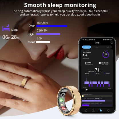COLMI R10 Smart Ring mit Ladeetui – Gesundheits- & Schlaftracker, 5ATM wasserdicht, für Damen & Herren