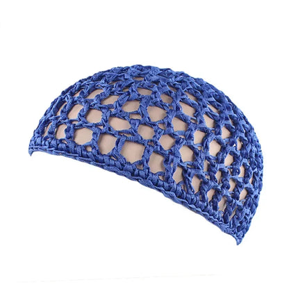 Haarnetz Damen gehäkelt – Elastisches Mesh Turban Cap – Schlafhaube & Haarpflege-Hilfe – atmungsaktiv & bequem – Unisex