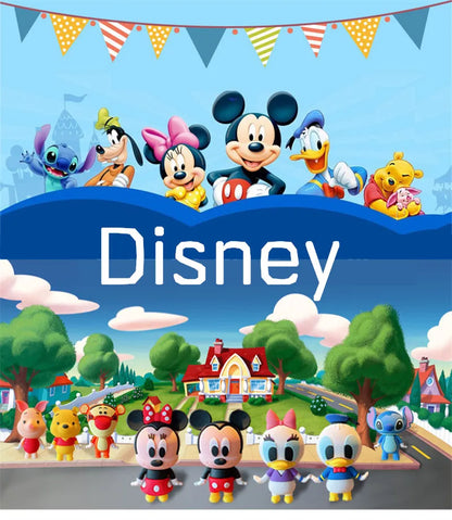 Disney Schlüsselanhänger – Mickey, Minnie & Stitch Figurenanhänger aus PVC & Metall