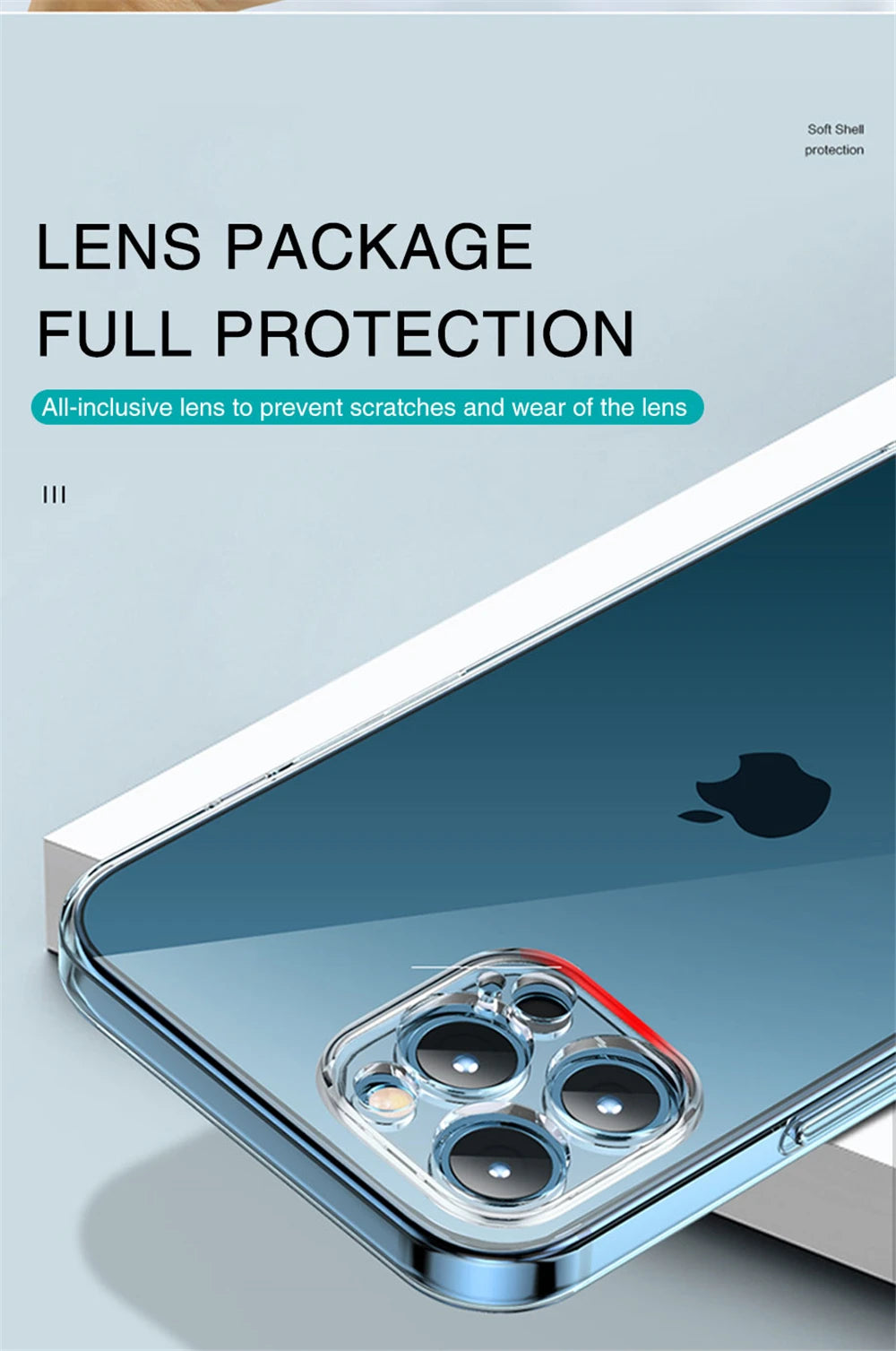 Ultradünne transparente iPhone Hülle – Soft Silikon, stoßfest