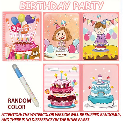 Magisches Wasser-Malbuch – Wiederverwendbares Montessori Malbuch für Kinder ohne Farbe