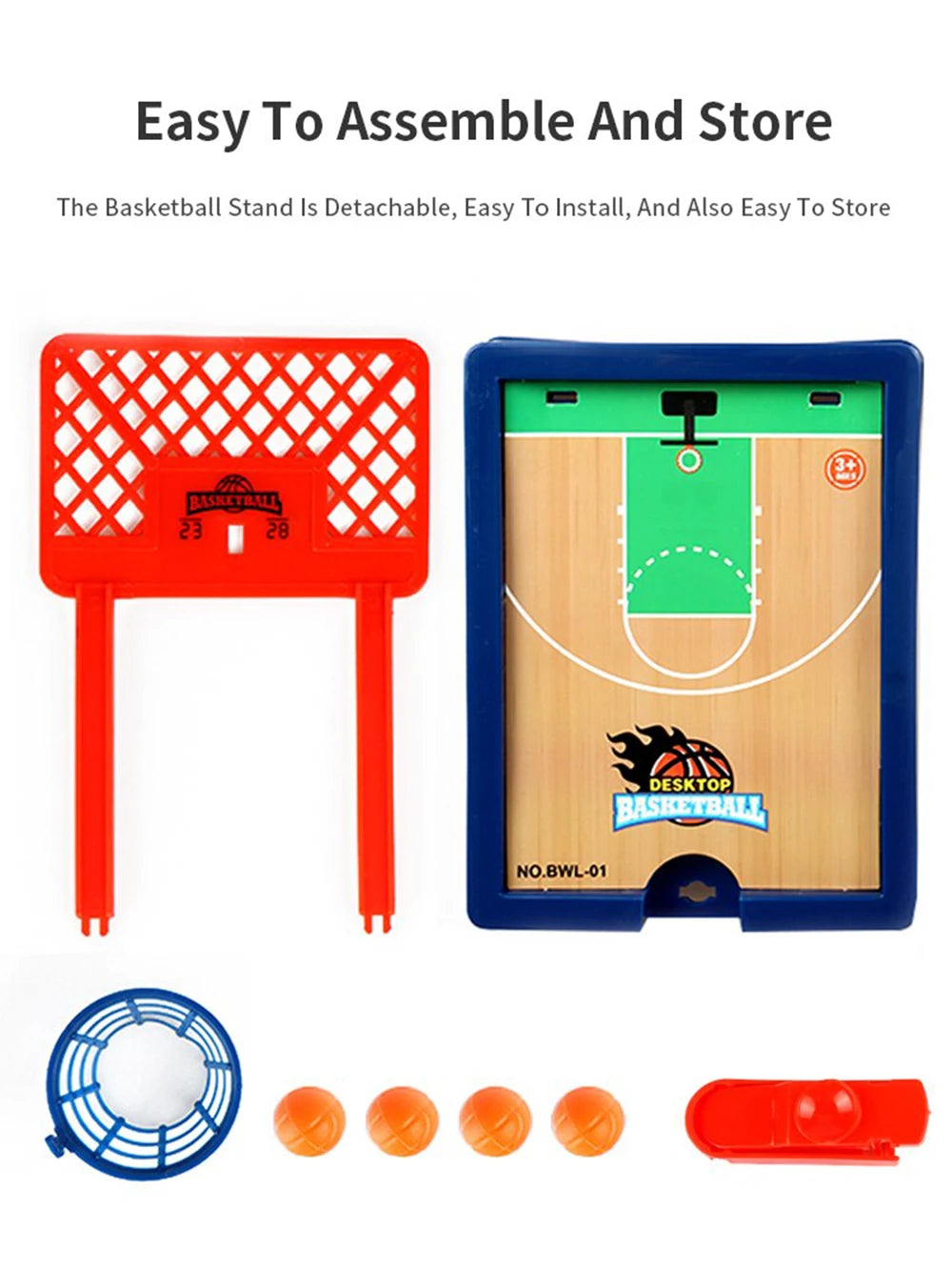 Mini Basketball Tischspiel – Tragbares Indoor & Outdoor Game ab 3 Jahren, 20×12×16 cm