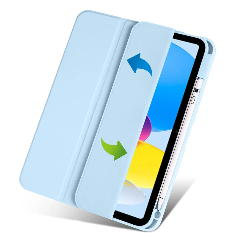 iPad Hülle mit Stifthalter & Standfunktion – Acryl Rückseite, stoßfest