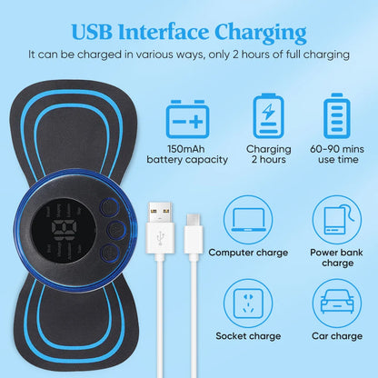 Joverisher EMS Nackenmassagegerät – Elektrischer Mini-Muskelstimulator für Rücken, Nacken & Gelenkschmerzen