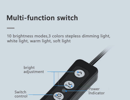 10" Selfie Ringlicht mit Stativ – LED-Ringleuchte für Video & Livestream