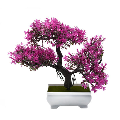 Künstliche Bonsai-Pflanze im Topf – 1 Stück – Kleine Kunstpflanze für Tisch, Garten & Wohnraumdeko