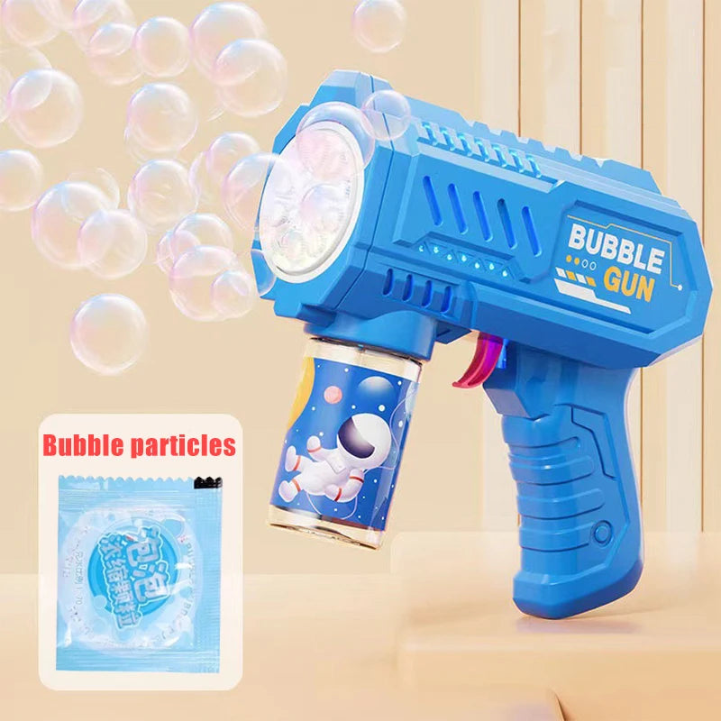 Automatische Seifenblasenpistole – Rocket Bubble Gun mit Akku & Flüssigkeit für Kinder