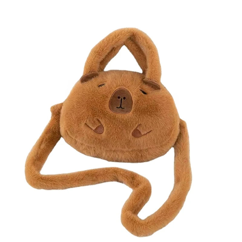 Capybara Plüsch-Rucksack 33 cm – Kawaii Mini-Rucksack & Kuscheltier für Kinder & Teenager