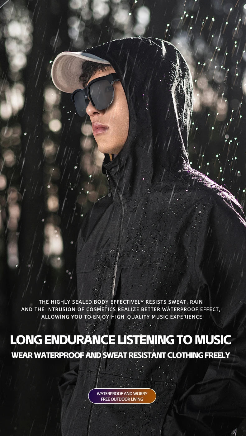 AI Übersetzungs-Sonnenbrille mit Bluetooth 5.3 – 144 Sprachen in Echtzeit – Musikbrille mit Lautsprecher & Mikrofon – Sportbrille für Reisen & Outdoor