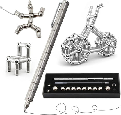 Magnetischer Fidget-Stift mit 13 Ringen – Deformationsstift gegen Stress & Langeweile, Kreativspielzeug & Geschenkidee