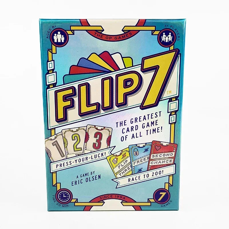 FLIP 7 Kartenspiel – Themenmix aus Natur, Fantasy, Musik & mehr – Familienspiel ab 14 Jahren