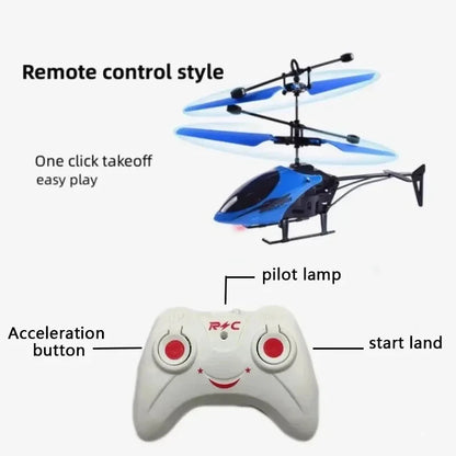Wiederaufladbarer Mini RC Helikopter – Fernsteuerbarer Spielzeug-Drohne für Kinder mit USB-Ladung
