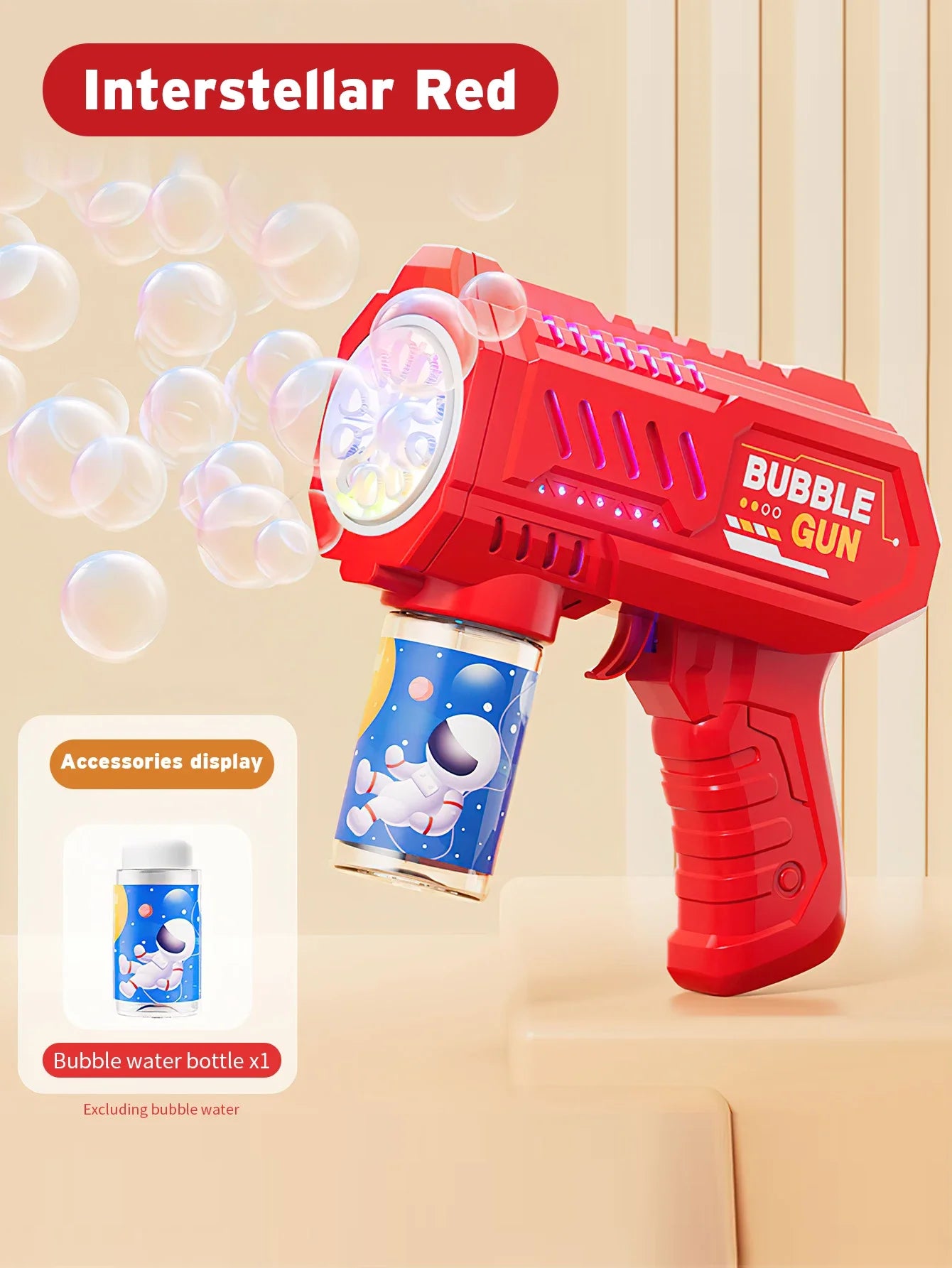 Automatische Seifenblasenpistole – Rocket Bubble Gun mit Akku & Flüssigkeit für Kinder