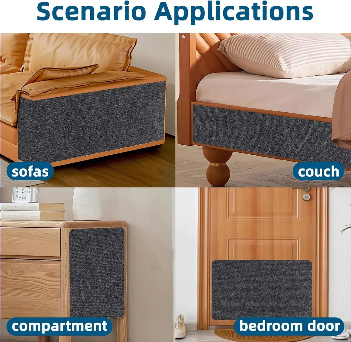 7-Farben-Kratzer für Katzen, Sofabezug, Katzenkratzer, Brettschutz, zuschneidbar, selbstklebender Teppich, DIY-Kratzmatte für Katzen