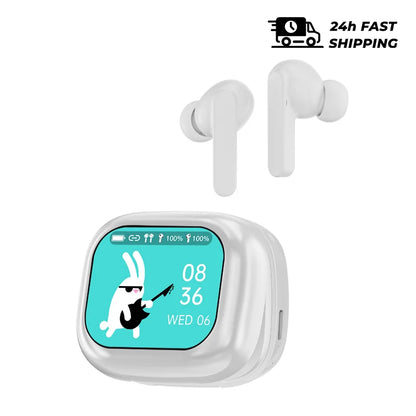 Übersetzungs-Kopfhörer mit Touch-Steuerung – Bluetooth 5.4 Headset mit Echtzeit-Übersetzung in 144 Sprachen – Noise Cancelling & Ladecase