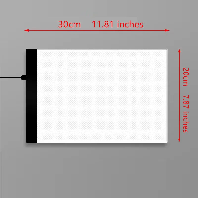 A4 LED Zeichenbrett für Kinder – Transparentes Leuchtpad mit 3 Helligkeitsstufen, nicht dimmbar