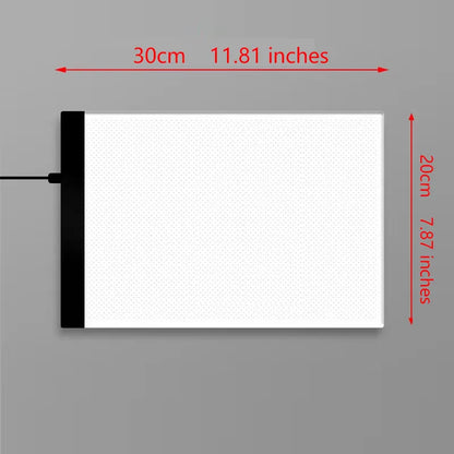 A4 LED Zeichenbrett für Kinder – Transparentes Leuchtpad mit 3 Helligkeitsstufen, nicht dimmbar