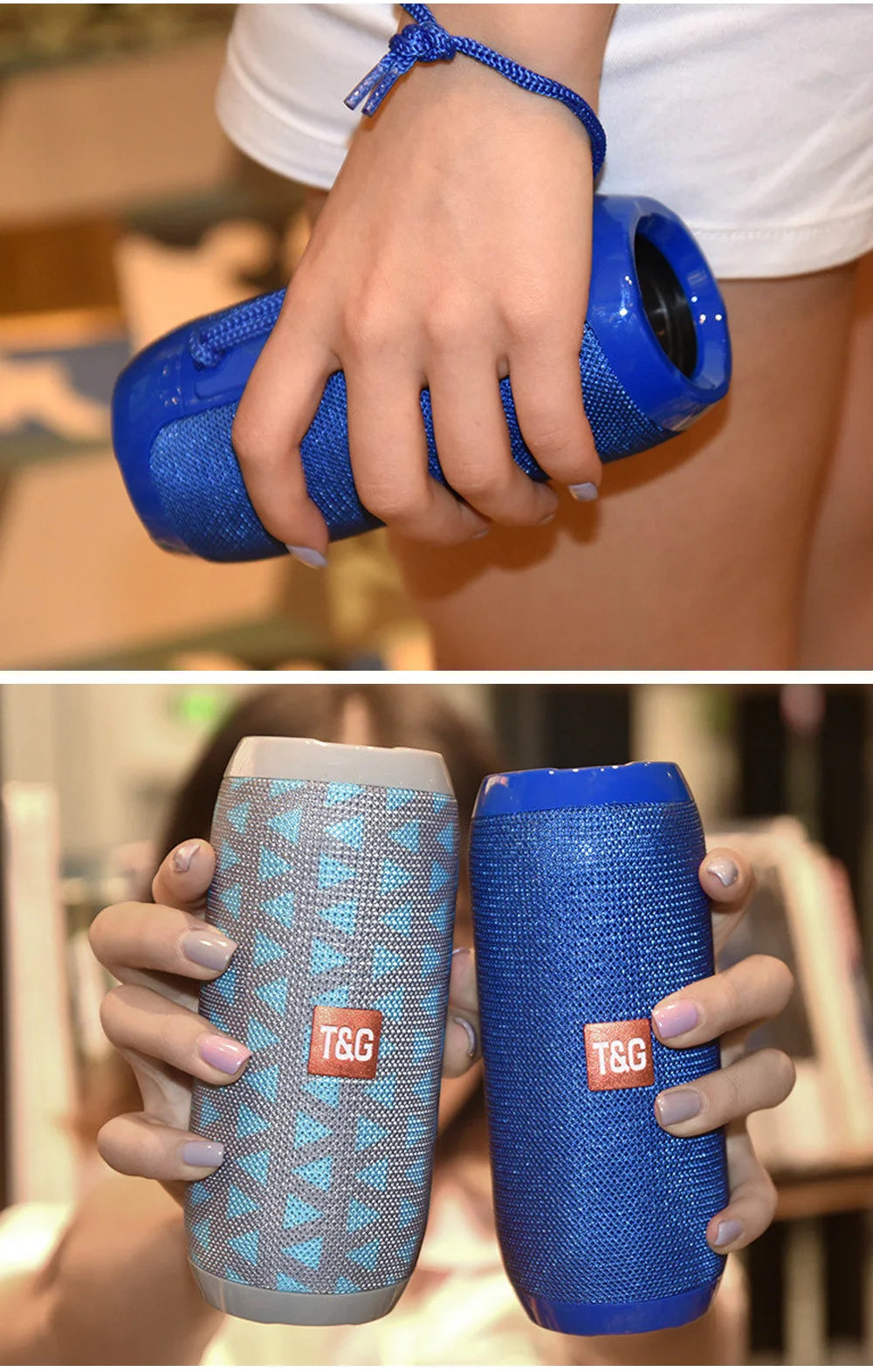 T&G TG117 Bluetooth Lautsprecher – Tragbar, Wasserdicht IPX5, mit TWS, FM & SD-Slot für Outdoor & Strand