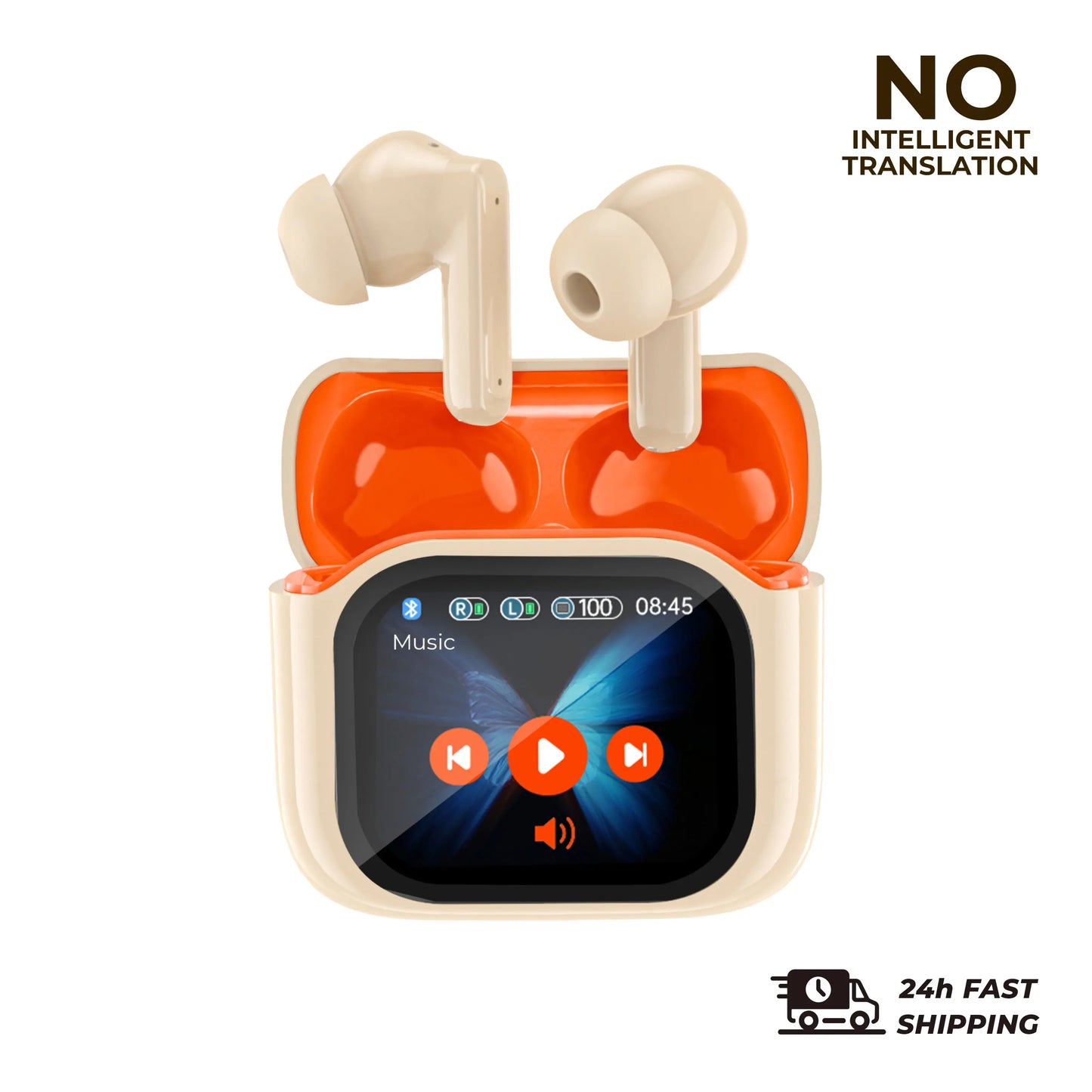 2er-Set Übersetzungs-Kopfhörer – Bluetooth 5.4 Earbuds mit Echtzeit-Übersetzung in 144 Sprachen – Noise Cancelling Headsets für Reisen & Business