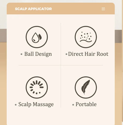 Mini Kopfhaut-Massagekamm mit Flüssigkeitsapplikator – Haaröl- und Serum-Aufsatz gegen Haarausfall