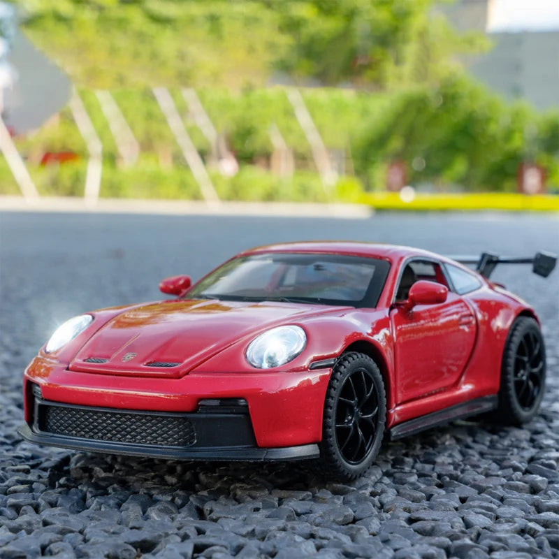 911 GT3 RS Modellauto 1:32 – Hochwertiges Diecast-Metallfahrzeug mit Sound & Licht, Spielzeug & Sammlerstück