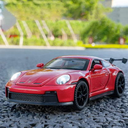 911 GT3 RS Modellauto 1:32 – Hochwertiges Diecast-Metallfahrzeug mit Sound & Licht, Spielzeug & Sammlerstück