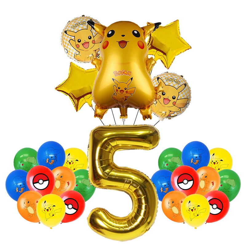 Pokemon Geburtstag Party Dekoration Neue Blitz Pikachu Ballon Für Kinder Event Liefert Einweg Geschirr Banner Hintergrund