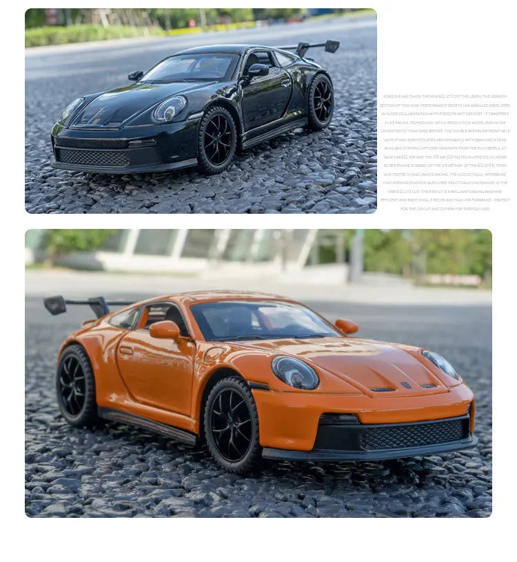 911 GT3 RS Modellauto 1:32 – Hochwertiges Diecast-Metallfahrzeug mit Sound & Licht, Spielzeug & Sammlerstück