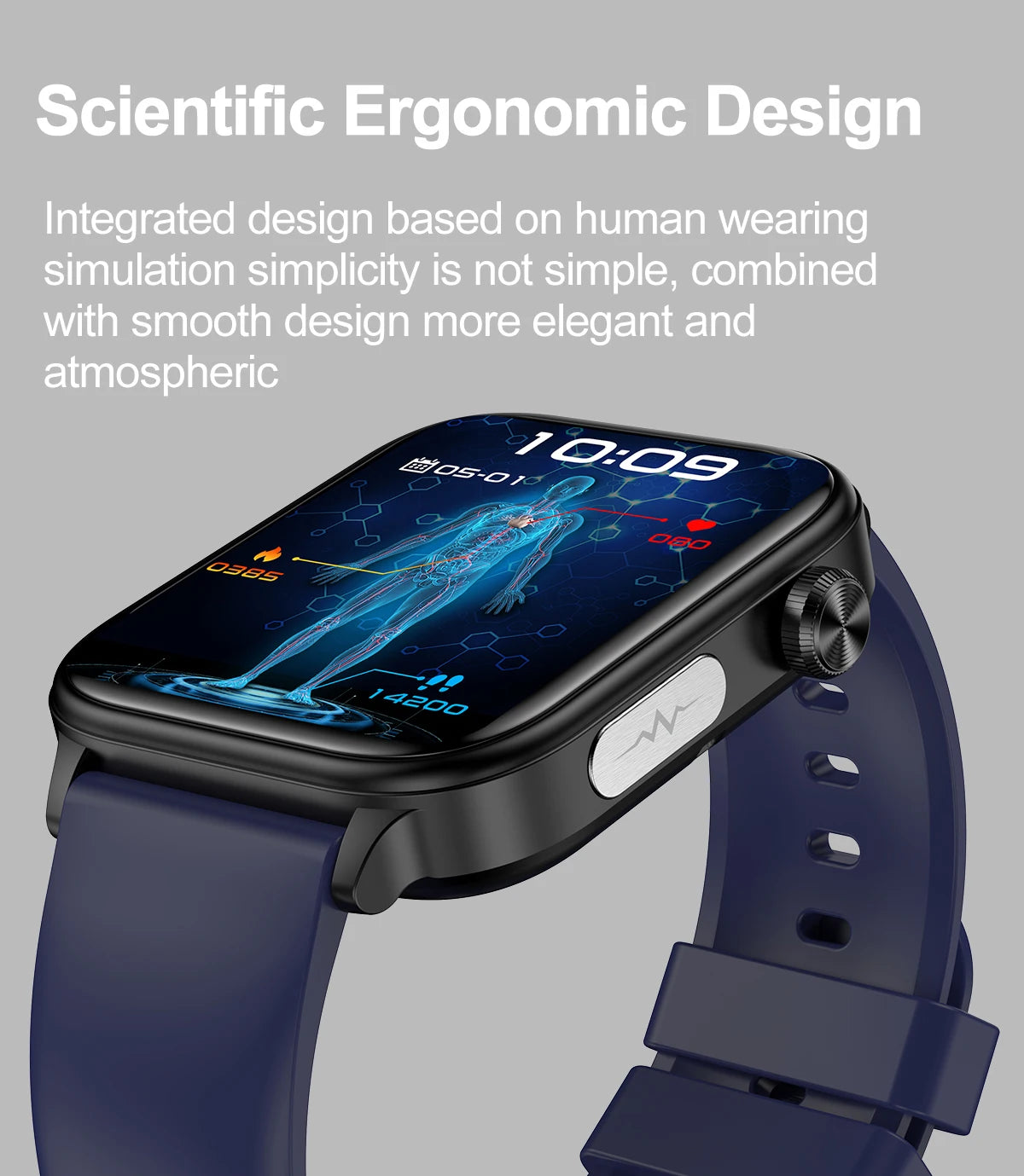 GUHUAVMI GH570 Smartwatch – Gesundheitsuhr mit Blutwert-Analyse & BT Call