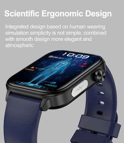 GUHUAVMI GH570 Smartwatch – Gesundheitsuhr mit Blutwert-Analyse & BT Call