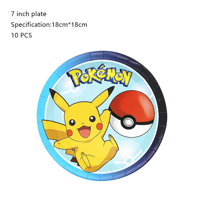 Pokemon Geburtstag Party Dekoration Neue Blitz Pikachu Ballon Für Kinder Event Liefert Einweg Geschirr Banner Hintergrund