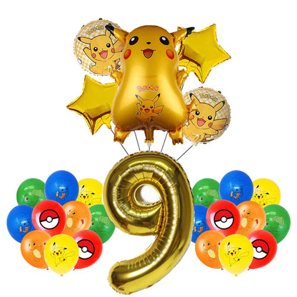 Pokemon Geburtstag Party Dekoration Neue Blitz Pikachu Ballon Für Kinder Event Liefert Einweg Geschirr Banner Hintergrund
