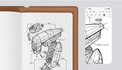 HUION Note 2-in-1 digitales Notebook-Zeichentablett mit batterielosem Stift, kabelloses Bluetooth-Papiertablett, elektronischer Schreibblock
