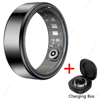 Smart Ring 2025 ohne Display – Fitness- & Gesundheitsring für Damen & Herren – Herzfrequenz, Schlaf, Blutsauerstoff – IP68 5ATM wasserdicht – für Android & iOS