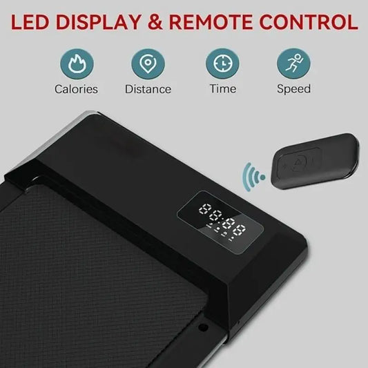 300 Ibs Tragkraft 2,5 PS 2-in-1 tragbares Laufband für zu Hause mit ferngesteuertem LED-Display Walking Pad Laufband