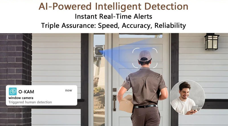 5MP WLAN Fensterkamera mit 4K & Farb-Nachtsicht – Indoor & Outdoor, Bewegungserkennung, Zwei-Wege-Audio, Alexa-kompatibel