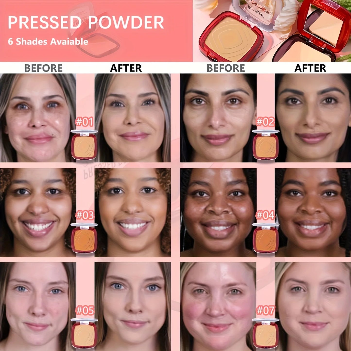 Mattierendes Kompaktpuder – Full Coverage Foundation mit Puff, 24h Halt & Öl-Kontrolle