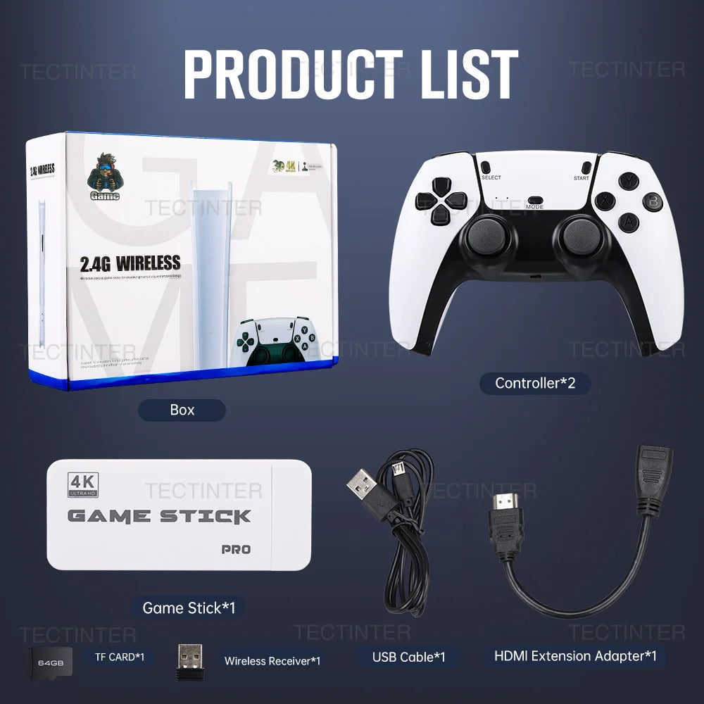 Retro Game Stick M15 – 4K Konsole mit 20.000 Spielen & Wireless Controller