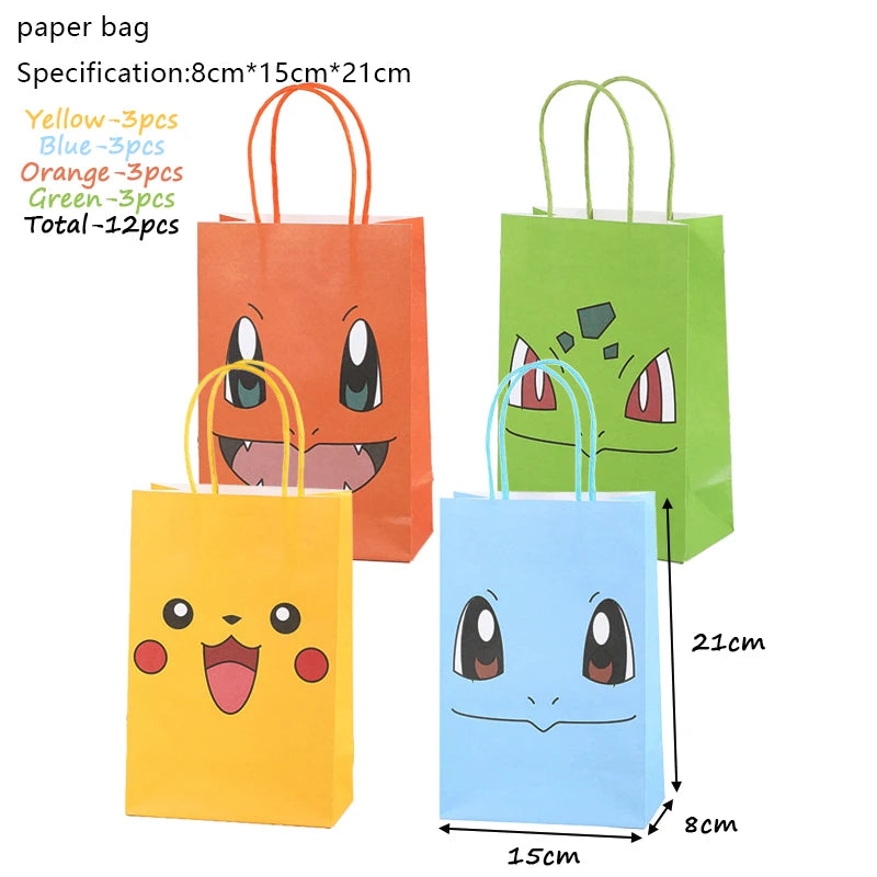 Pokemon Geburtstag Party Dekoration Neue Blitz Pikachu Ballon Für Kinder Event Liefert Einweg Geschirr Banner Hintergrund