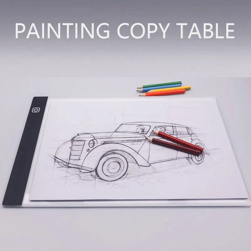 A4 LED Zeichenbrett für Kinder – Transparentes Leuchtpad mit 3 Helligkeitsstufen, nicht dimmbar