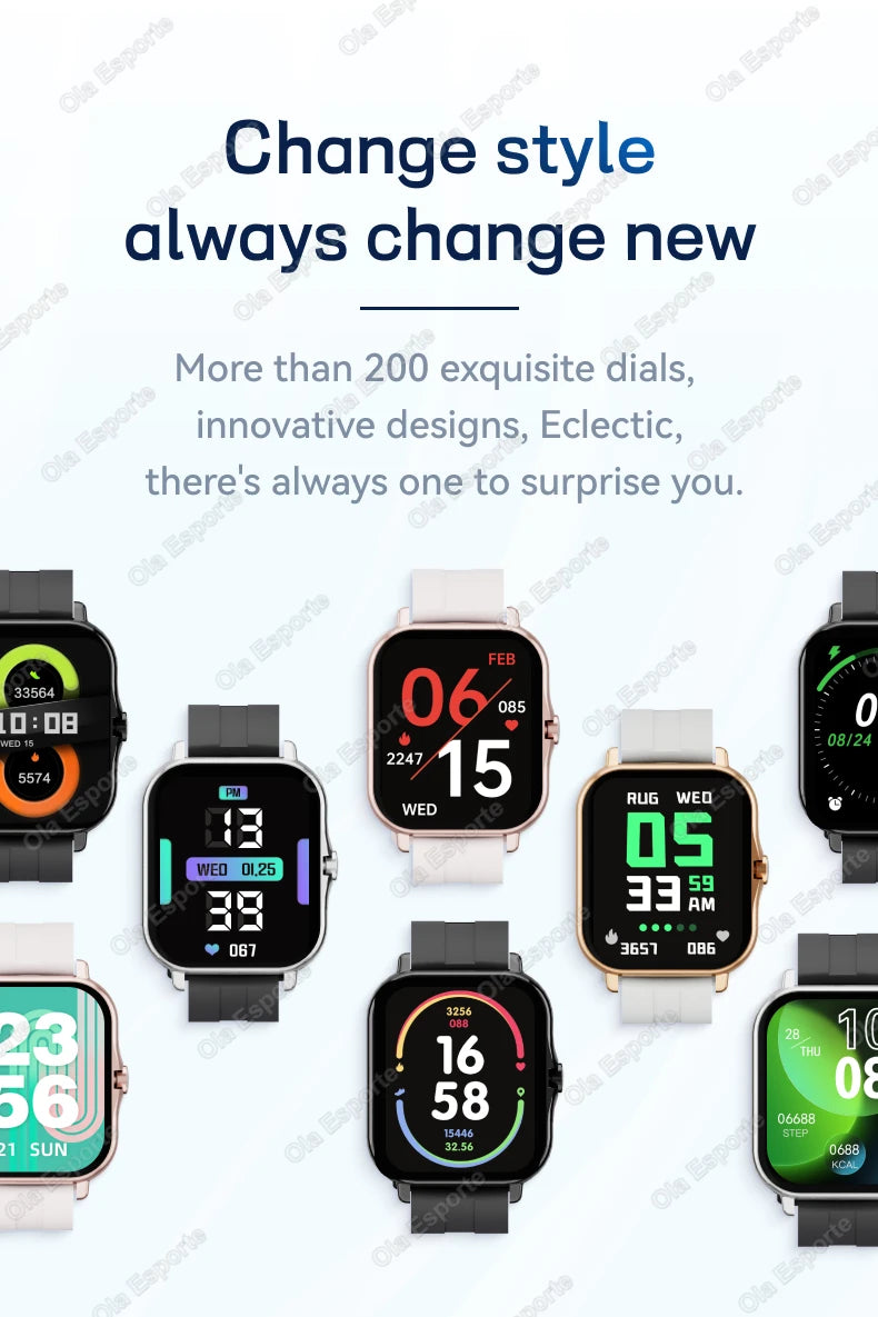 1,83" Smartwatch für Damen & Herren – BT Call, Fitness & Full Touchscreen