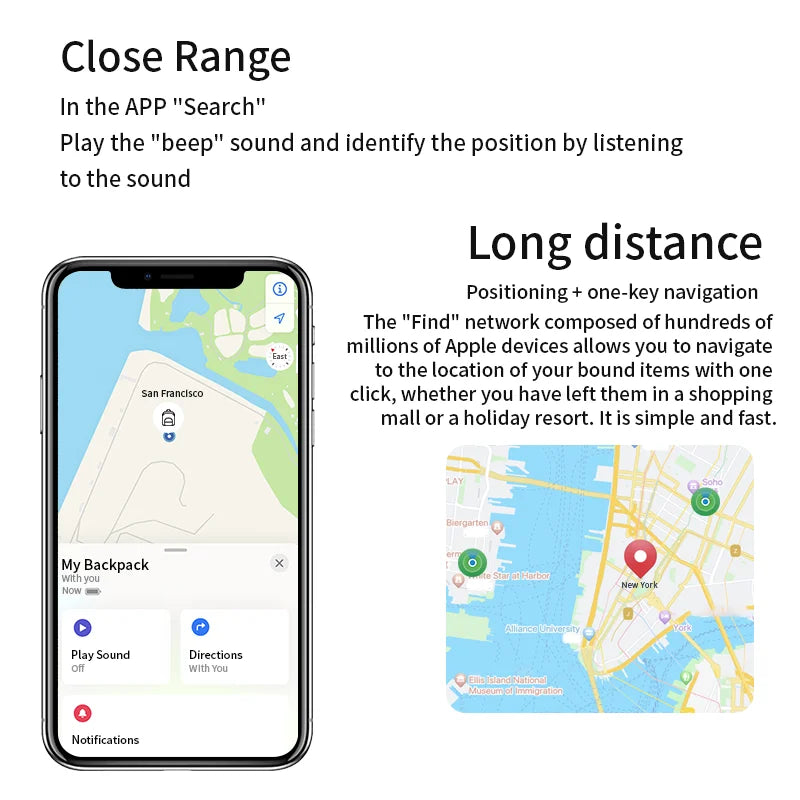 Bluetooth GPS Tracker – wasserdicht, mit Ton & Alarm, für Kinder, Haustiere, Senioren & Gepäck – kompatibel mit Smartphone-Tracking-Apps