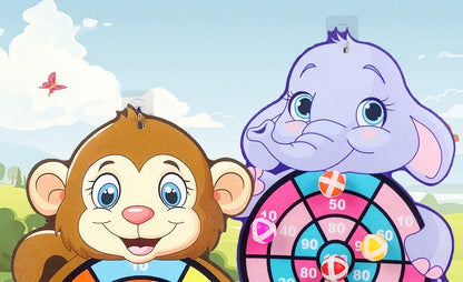 Montessori Kinder-Dartspiel – Klett-Dartscheibe für Kinder ab 3 Jahren