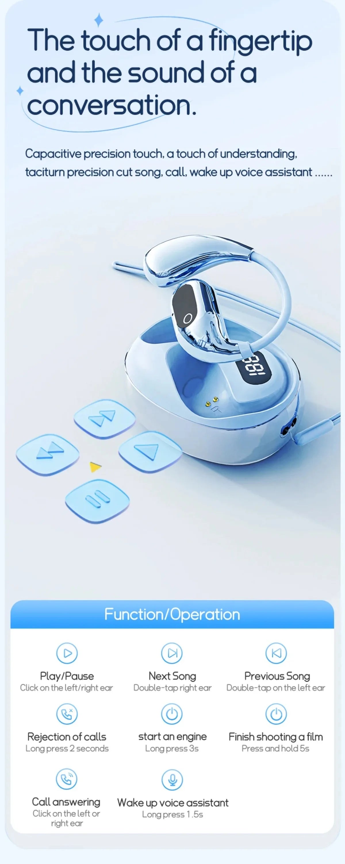 AI Übersetzungs-Kopfhörer – Bluetooth 5.3 Earbuds mit Echtzeit-Übersetzung in 144 Sprachen – Zwei-Wege-Voice-Translator für Reisen & Business