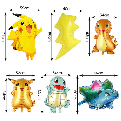 Pokemon Geburtstag Party Dekoration Neue Blitz Pikachu Ballon Für Kinder Event Liefert Einweg Geschirr Banner Hintergrund