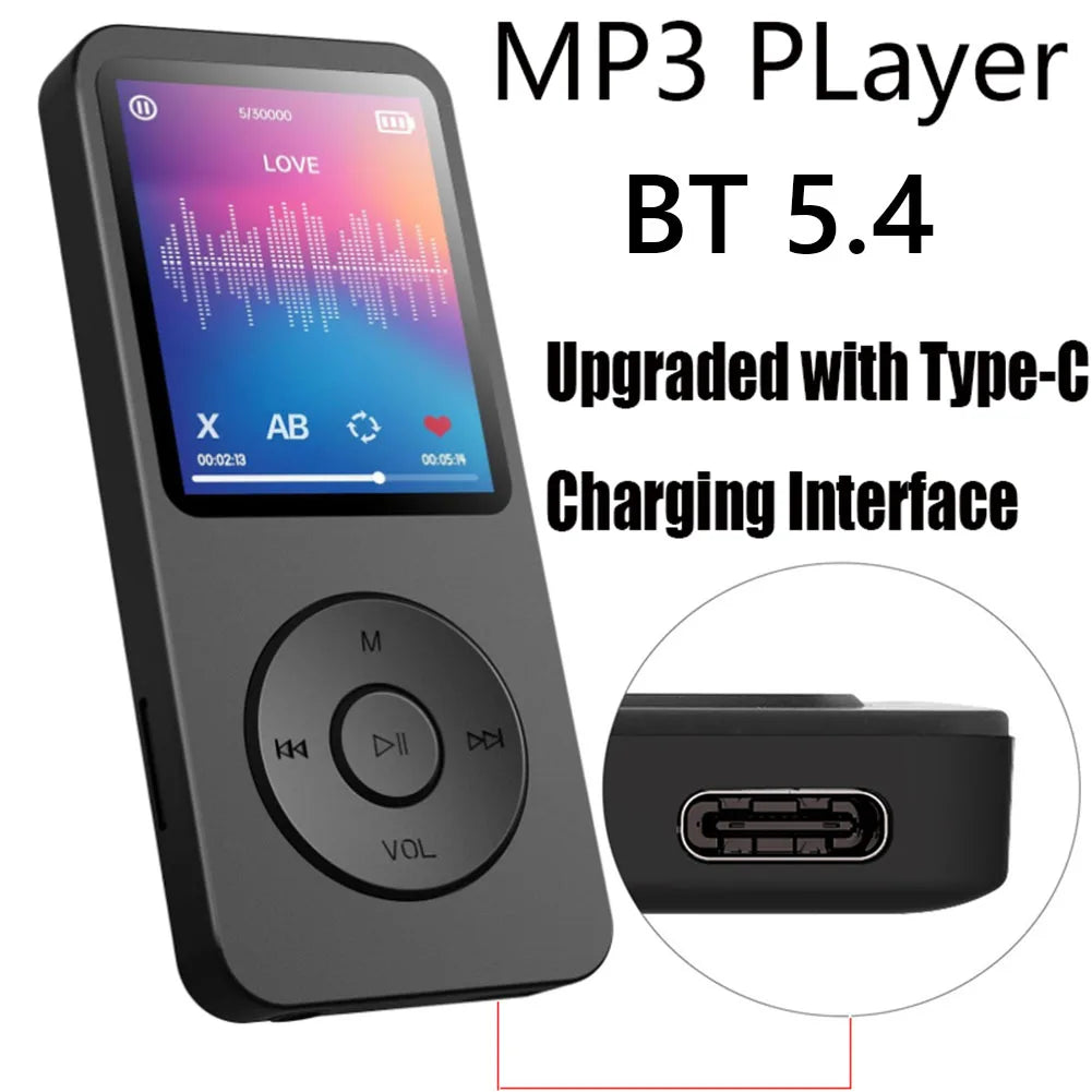 VAKIND MP3-Player – 1,8" HiFi Musikplayer mit Bluetooth 5.4 & Lautsprecher