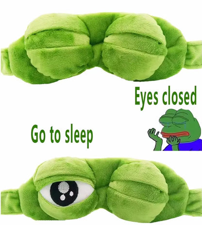 Süße Frosch-Schlafmaske – Weiche Augenmaske für Mittagsschlaf & Reisen – Lichtschutz & Komfort