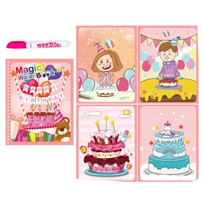 Magisches Wasser-Malbuch mit Stift – Lernspielzeug für Kinder ab 2 Jahren