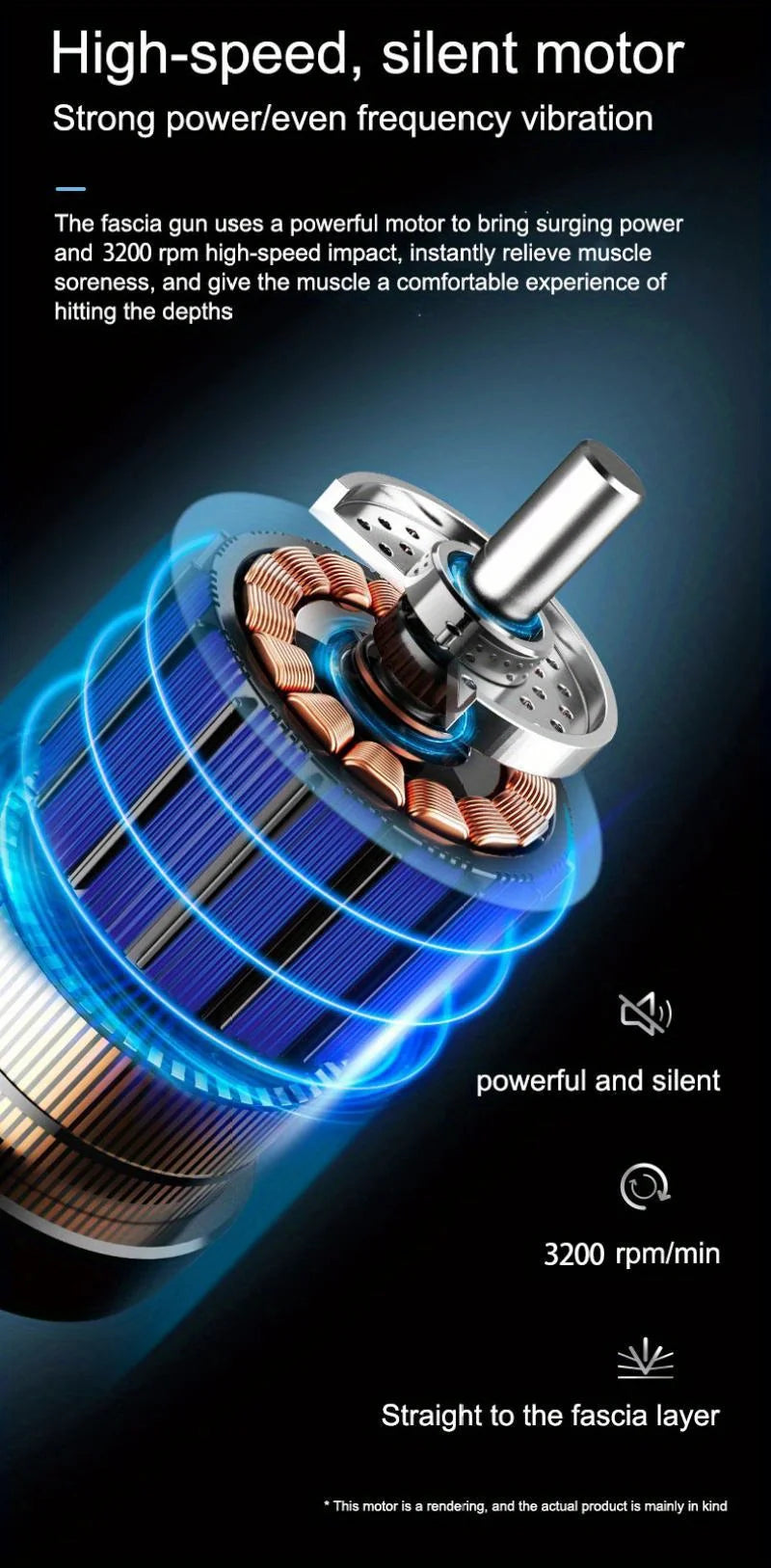 PAQIN Tragbare Massagepistole – Tiefenvibration für Körper & Muskeln mit 1 Kopf, CE/RoHS-zertifiziert